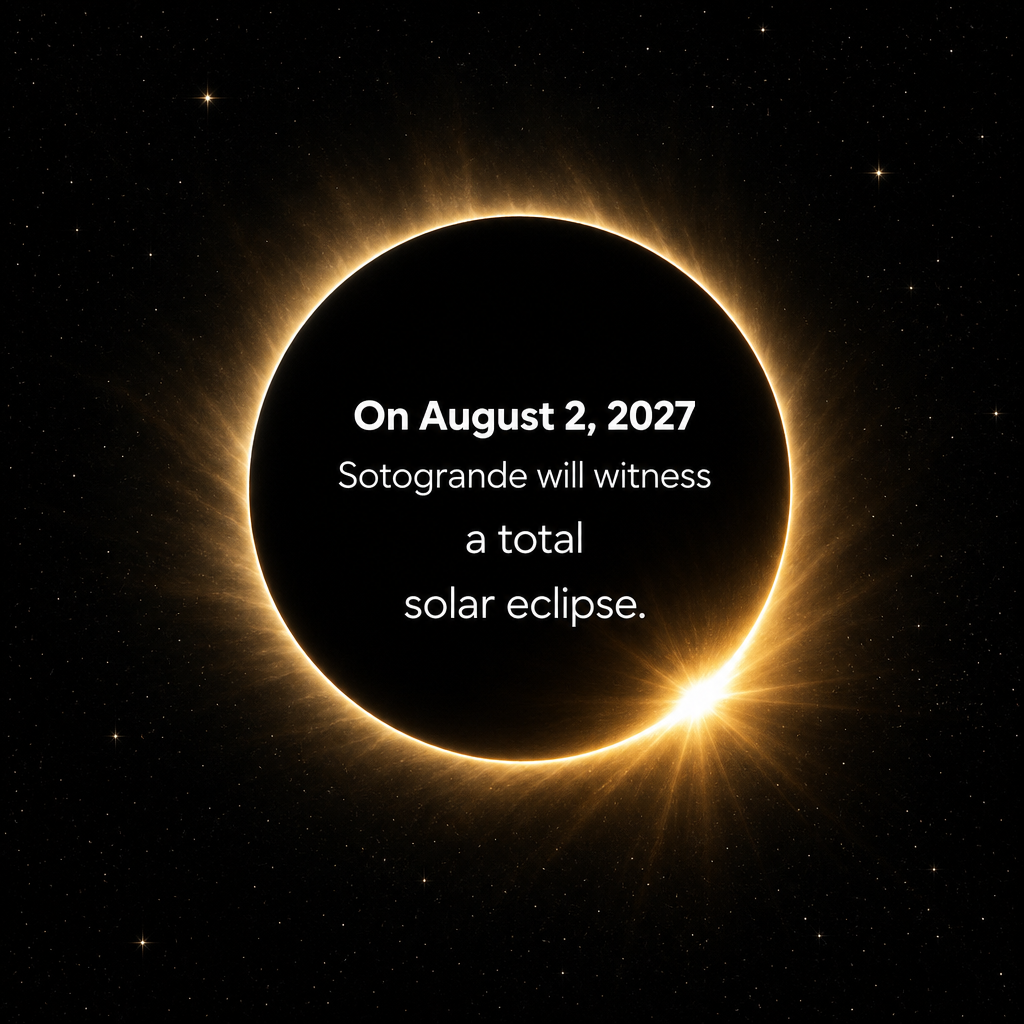 Sailing Beyond Limits boat flotilla at Puerto Sotogrande during the 2027 total solar eclipse