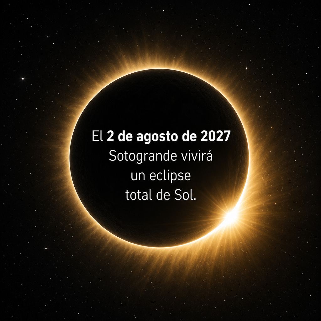 Flotilla de barcos de Sailing Beyond Limits en Puerto Sotogrande durante el eclipse solar total 2027